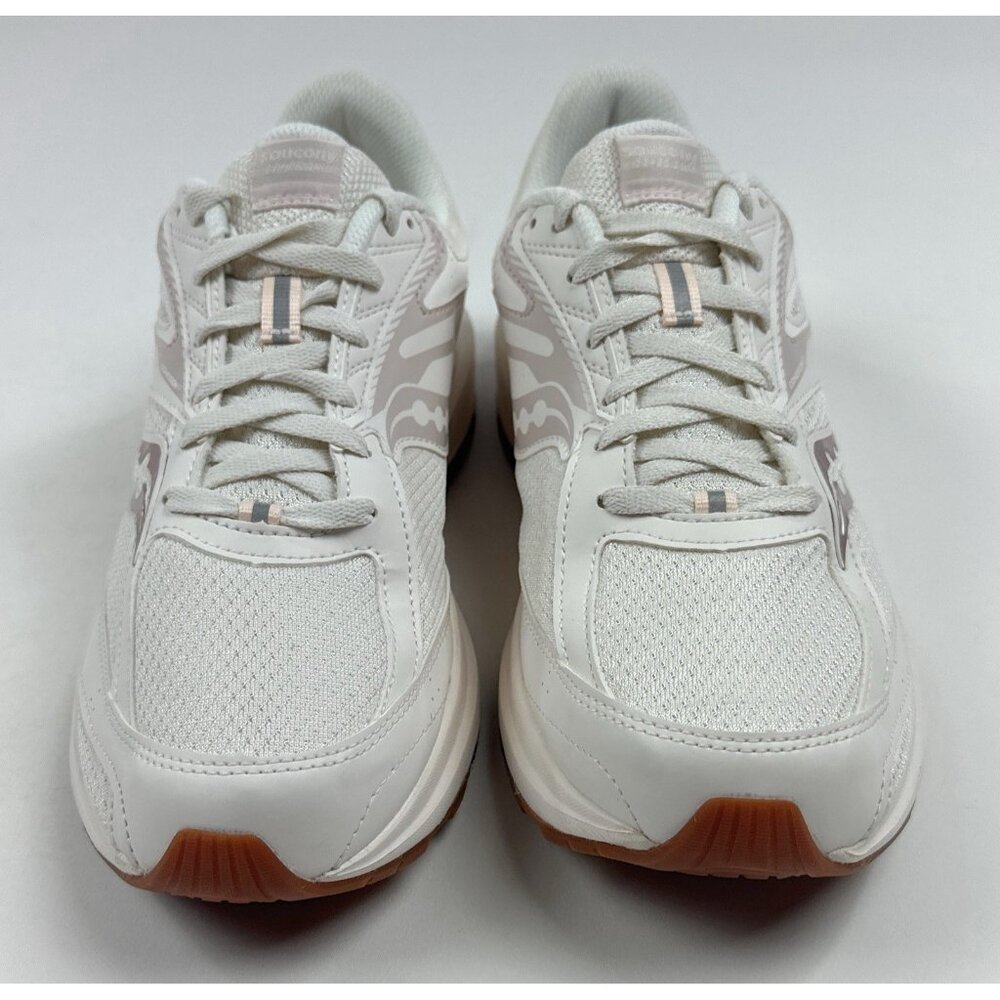 Saucony Cohesion 17 Women 11 Wide White Pink Shoes Running Athletic S10944-130 - Picture 4 of 9